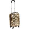Rockland Safari Hardside Spinner Wheel Luggage, CAMO, 3 Piece (20″/24″/28″)(Leopard)