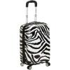 Rockland Safari Hardside Spinner Wheel Luggage, CAMO, 3 Piece (20″/24″/28″)(Zebra)