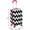 Rockland Safari Hardside Spinner Wheel Luggage, Pink Chevron, Carry-On 20-Inch(PINKCHEVRON)