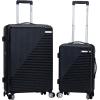 Rockland Star Trail Hardside Spinner Wheel Luggage, Purple, 2-Piece Set (20/28)(Black)