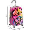 Rockland Vision Hardside Spinner Wheel Luggage, Love, Carry-On 20-Inch(Assorted/Multicolor)