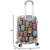 Rockland Vision Hardside Spinner Wheel Luggage, Owl, Carry-On 20-Inch (F151-OWL)