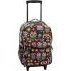 Rockland Double Handle Rolling Backpack, Owl, 17-Inch