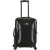 Rockland Expandable Spinner Carry On, Black, 19-Inch(Black/Gray)