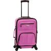 Rockland Expandable Spinner Carry On, Black, 19-Inch(Pink)