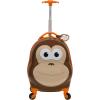 Rockland Jr. Kid’s My First Luggage – Hardside Spinner Luggage, Puppy, Carry-On 16-Inch(Light and Dark Brown  Black and White)
