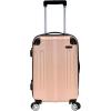 Rockland London Hardside Spinner Wheel Luggage, Orange, Carry-On 20-Inch(Beige)