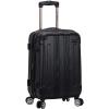 Rockland London Hardside Spinner Wheel Luggage, Orange, Carry-On 20-Inch(Black)