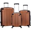 Rockland London Hardside Spinner Wheel Luggage, Orange, Carry-On 20-Inch(Brown)