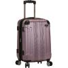 Rockland London Hardside Spinner Wheel Luggage, Orange, Carry-On 20-Inch(Pink)