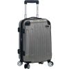 Rockland London Hardside Spinner Wheel Luggage, Orange, Carry-On 20-Inch(Silver)