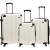 Rockland London Hardside Spinner Wheel Luggage, Orange, Carry-On 20-Inch(White)