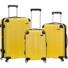 Rockland London Hardside Spinner Wheel Luggage, Orange, Carry-On 20-Inch(Yellow)