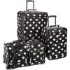 Rockland Melbourne Hardside Expandable Spinner Wheel Luggage, Mint, 3-Piece Set (20/24/28)(BLACKDOT)
