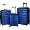 Rockland Melbourne Hardside Expandable Spinner Wheel Luggage, Mint, 3-Piece Set (20/24/28)(BLUE)