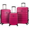Rockland Melbourne Hardside Expandable Spinner Wheel Luggage, Mint, 3-Piece Set (20/24/28)(MAGENTA)