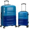 Rockland Melbourne Hardside Expandable Spinner Wheel Luggage Set, Purple, Carry-On 20-Inch and Tote 14-Inch(2TONEBLUE)