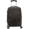 Rockland Melbourne Hardside Expandable Spinner Wheel Luggage Set, Purple, Carry-On 20-Inch and Tote 14-Inch(Black Wave)