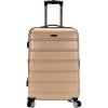Rockland Melbourne Hardside Expandable Spinner Wheel Luggage Set, Purple, Carry-On 20-Inch and Tote 14-Inch(Champagne)
