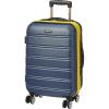 Rockland Melbourne Hardside Expandable Spinner Wheel Luggage Set, Purple, Carry-On 20-Inch and Tote 14-Inch(Navy)