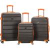 Rockland Melbourne Hardside Expandable Spinner Wheel Luggage, White, Checked-Large 28-Inch(CHARCOAL)