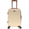 Rockland Melbourne Hardside Spinner Wheel Luggage, Rosegold, Carry-On 20-Inch(WHITE)