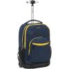 Rockland Single Handle Rolling Backpack, Peace, 19-Inch (R02-PEACE)(NAVY)