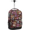 Rockland Single Handle Rolling Backpack, Peace, 19-Inch (R02-PEACE)(OWL)