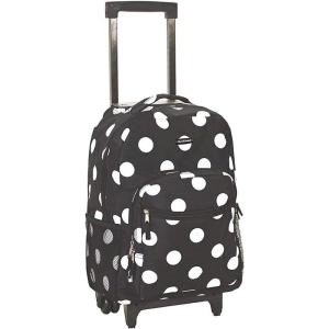 Rockland Double Handle Rolling Backpack, ACU CAMO, One Size(BLACKDOT)