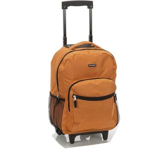 Rockland Double Handle Rolling Backpack, New Heart, 17-Inch(ORANGE)