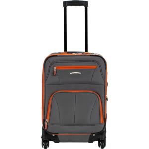 Rockland Expandable Spinner Carry On, Black, 19-Inch(Charcoal)