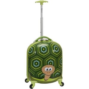 Rockland Jr. Kids’ My First Hardside Spinner Luggage,Telescoping Handles, Shark, Carry-On 19-Inch(Turtle)