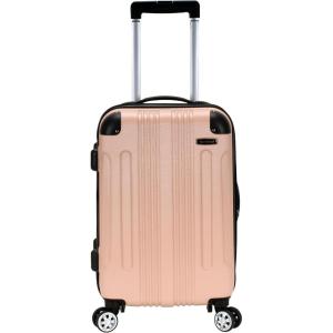 Rockland London Hardside Spinner Wheel Luggage, Orange, Carry-On 20-Inch(Beige)