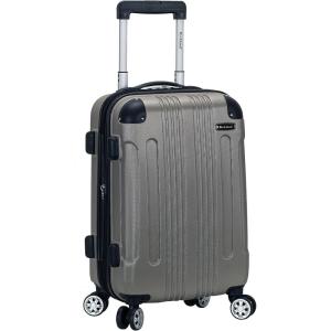 Rockland London Hardside Spinner Wheel Luggage, Orange, Carry-On 20-Inch(Silver)