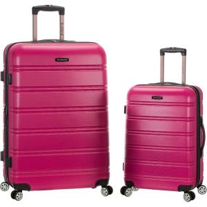 Rockland Melbourne Hardside Expandable Spinner Wheel Luggage, Magenta, 2 Piece (20″/28″)(MAGENTA)