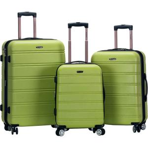 Rockland Melbourne Hardside Expandable Spinner Wheel Luggage, Mint, 3-Piece Set (20/24/28)(LIME)