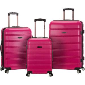 Rockland Melbourne Hardside Expandable Spinner Wheel Luggage, Mint, 3-Piece Set (20/24/28)(MAGENTA)