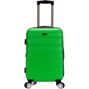 Rockland Melbourne Hardside Expandable Spinner Wheel Luggage Set, Purple, Carry-On 20-Inch and Tote 14-Inch(Green)