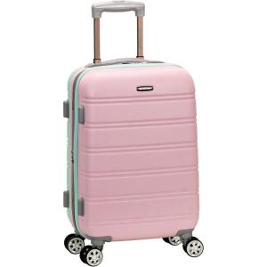 Rockland Melbourne Hardside Expandable Spinner Wheel Luggage Set, Purple, Carry-On 20-Inch and Tote 14-Inch(Mint)