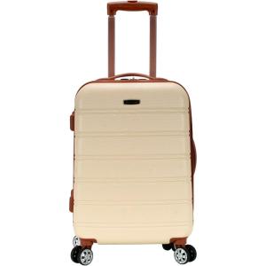 Rockland Melbourne Hardside Spinner Wheel Luggage, Rosegold, Carry-On 20-Inch(WHITE)