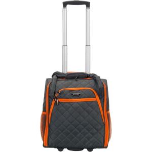 Rockland Melrose Upright Wheeled Underseater Carry-On Luggage, Purple, 15-Inch(Charcoal)