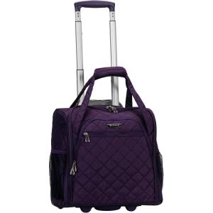 Rockland Melrose Upright Wheeled Underseater Carry-On Luggage, Purple, 15-Inch(Purple)