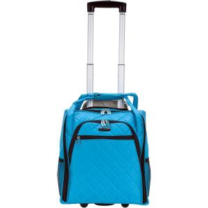 Rockland Melrose Upright Wheeled Underseater Carry-On Luggage, Purple, 15-Inch(Turquoise)