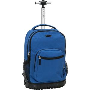 Rockland Single Handle Rolling Backpack, Peace, 19-Inch (R02-PEACE)(BLUE)