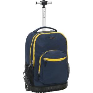 Rockland Single Handle Rolling Backpack, Peace, 19-Inch (R02-PEACE)(NAVY)