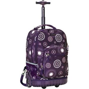 Rockland Single Handle Rolling Backpack, Peace, 19-Inch (R02-PEACE)(PURPLEPEARL)