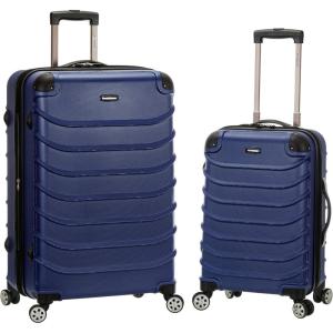 Rockland Speciale Hardside 2-Piece Expandable Spinner Luggage Set, Orange, 2-Piece Set (20/28)(Blue)