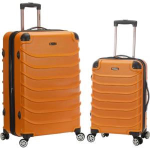 Rockland Speciale Hardside 2-Piece Expandable Spinner Luggage Set, Orange, 2-Piece Set (20/28)(Orange)