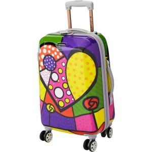 Rockland Vision Hardside Spinner Wheel Luggage, Heart, Carry-On 20-Inch