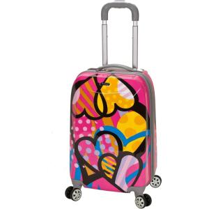 Rockland Vision Hardside Spinner Wheel Luggage, Love, Carry-On 20-Inch(Assorted/Multicolor)
